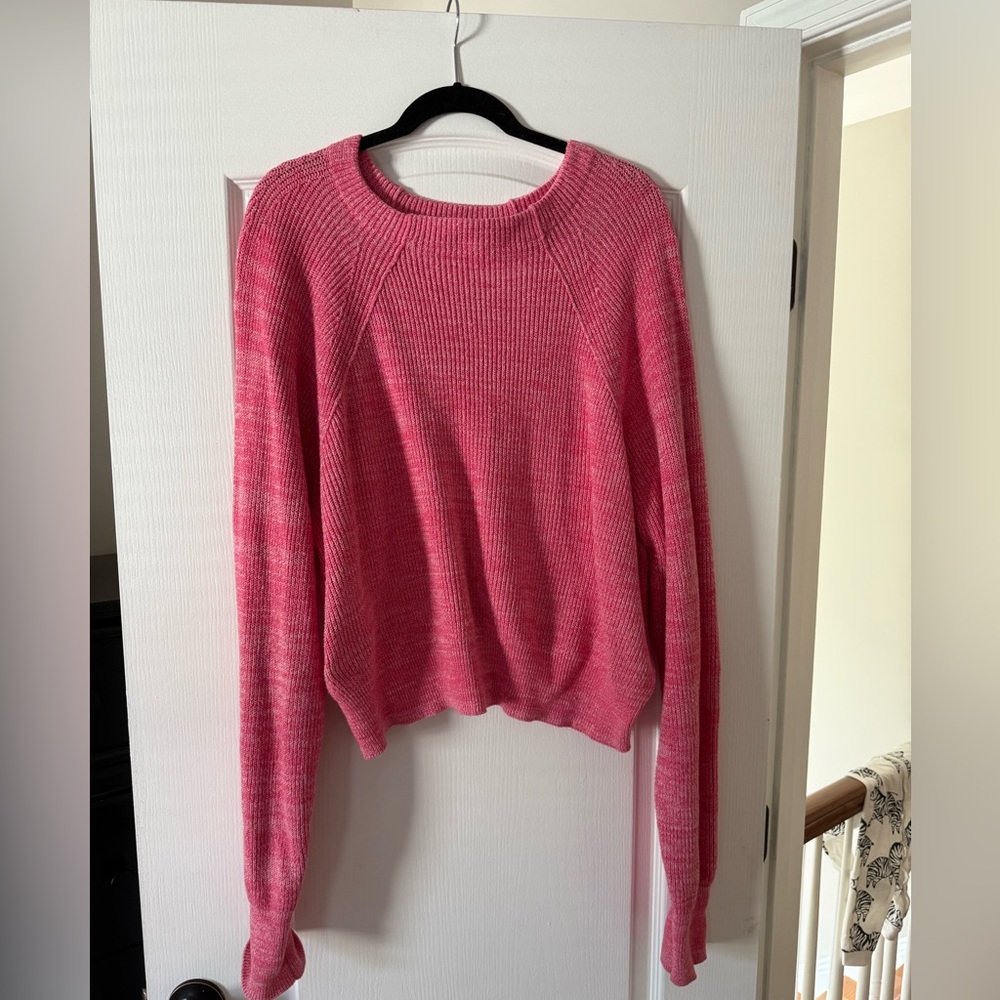 Free People Too Good Pink Pullover Sweater